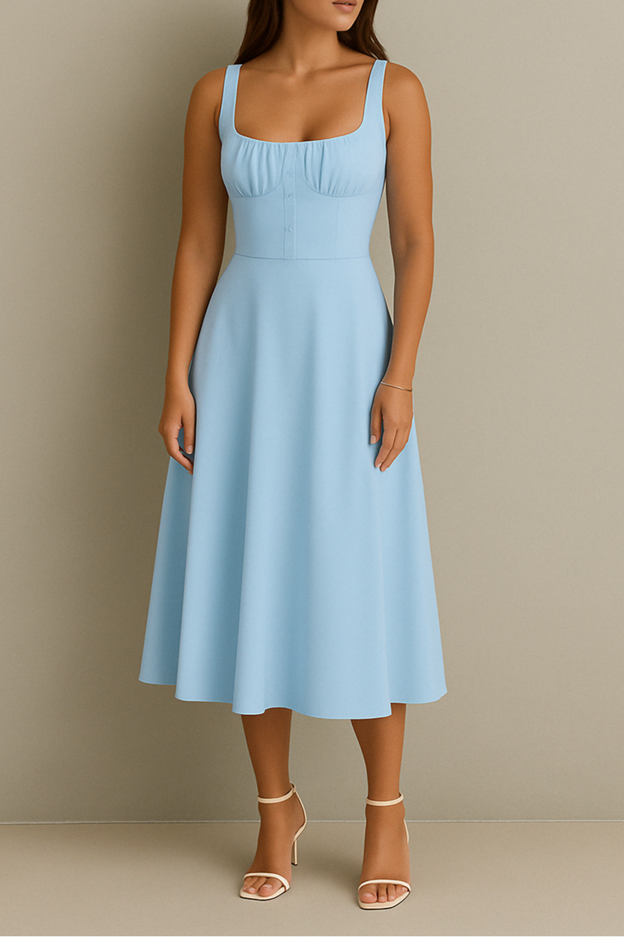 Liliana Verena Half Back Maxi Dress
