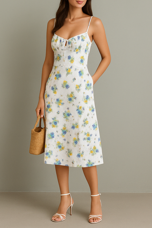 Bianca Aristea Slit Floral Dress